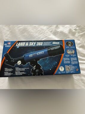 edu science Land & Sky 360 Telescope - Blue (NEW)
